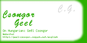 csongor geel business card