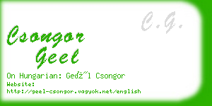 csongor geel business card